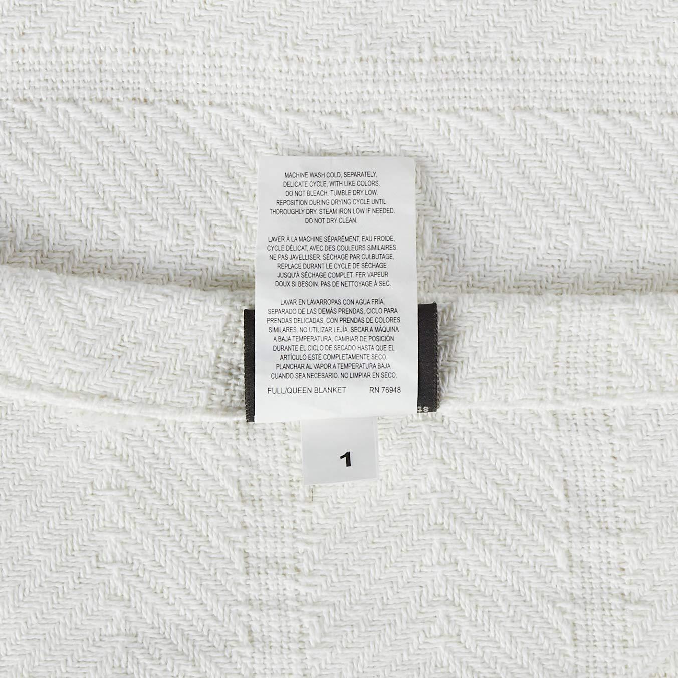 Eddie Bauer Eddie Bauer Herringbone Cotton Reversible Blanket