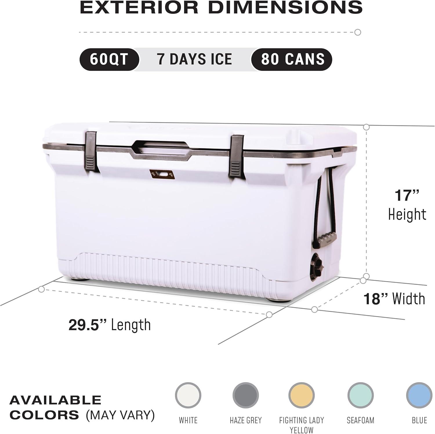 ENGEL 60 Qt UltraLite Cooler With Wire Basket and Divider - Haze Gray