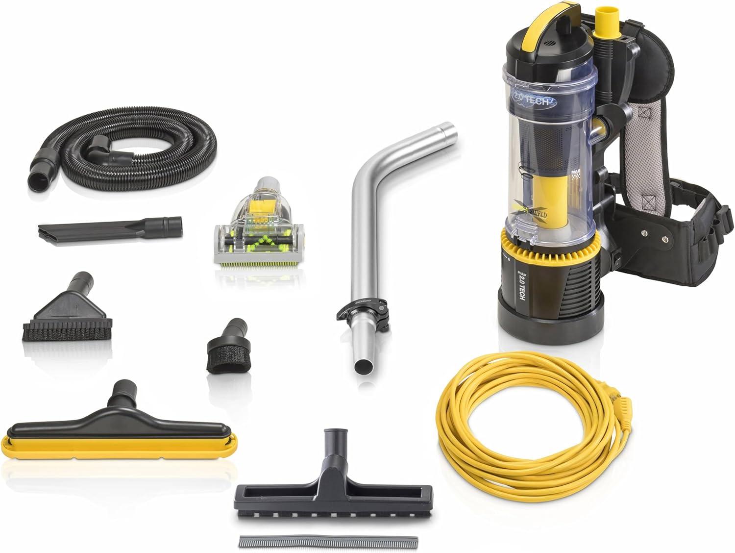 Prolux 2.0 Commercial Bagless Backpack Vacuum with Deluxe 1 1/2 inch Tool Kit - 2.0 Commercial