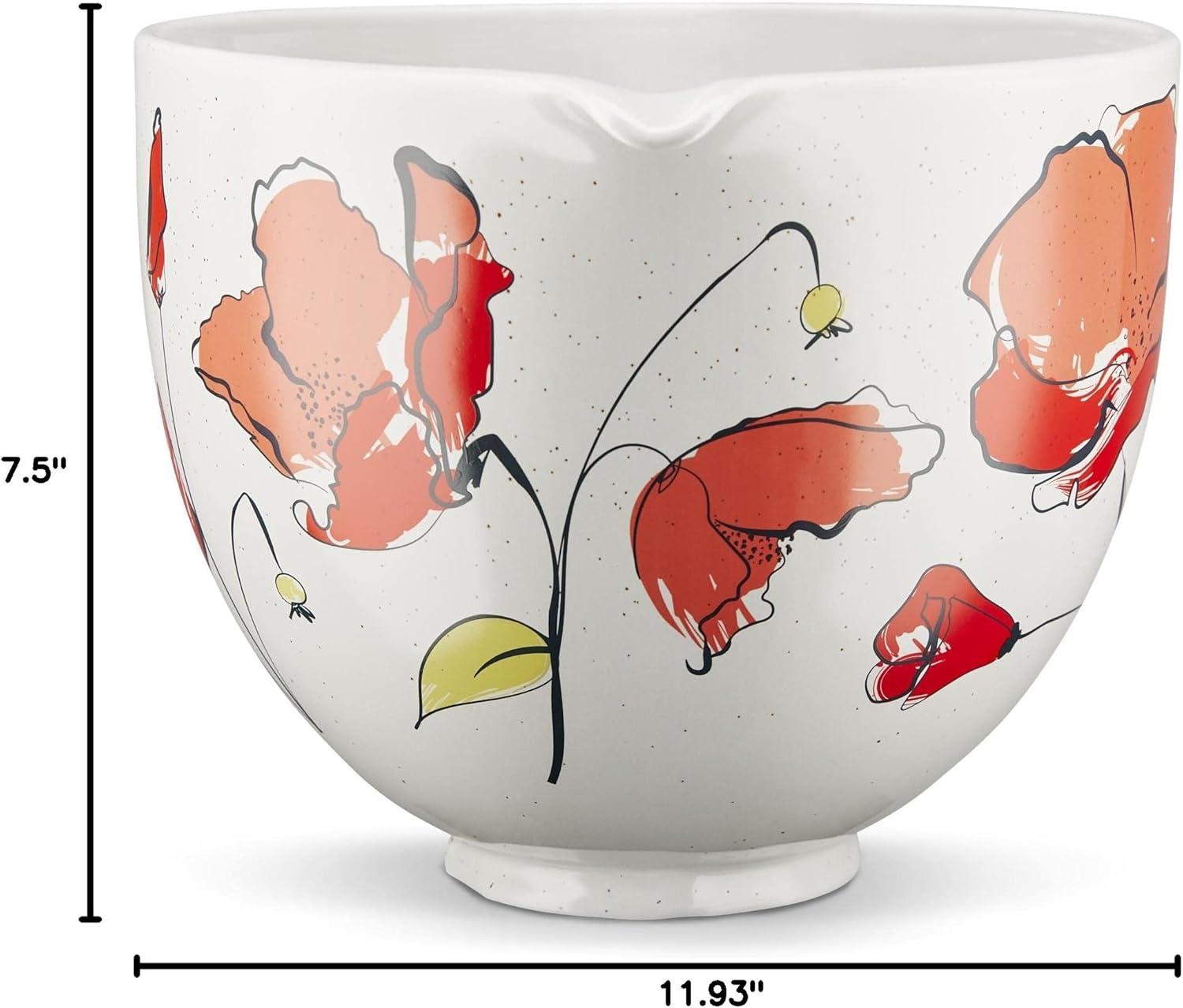KitchenAid® 5 Quart Poppy Ceramic Bowl