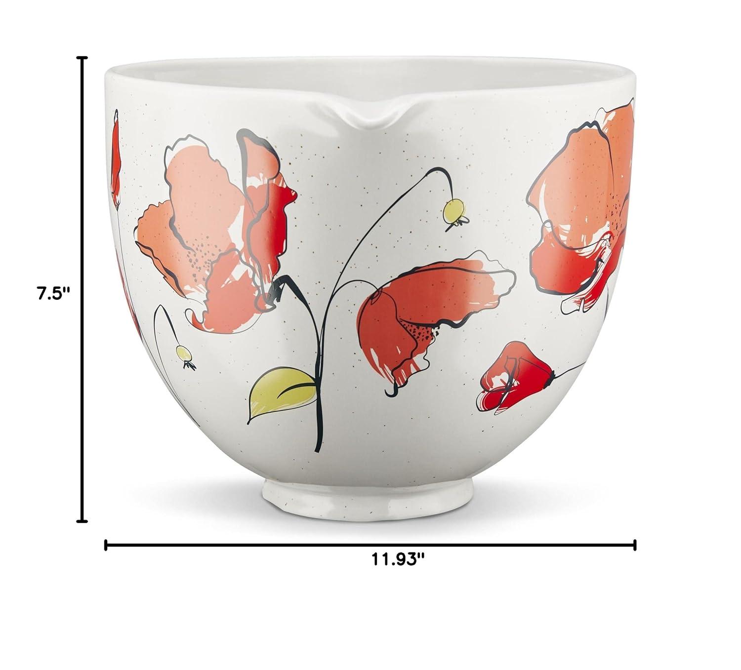 KitchenAid® 5 Quart Poppy Ceramic Bowl