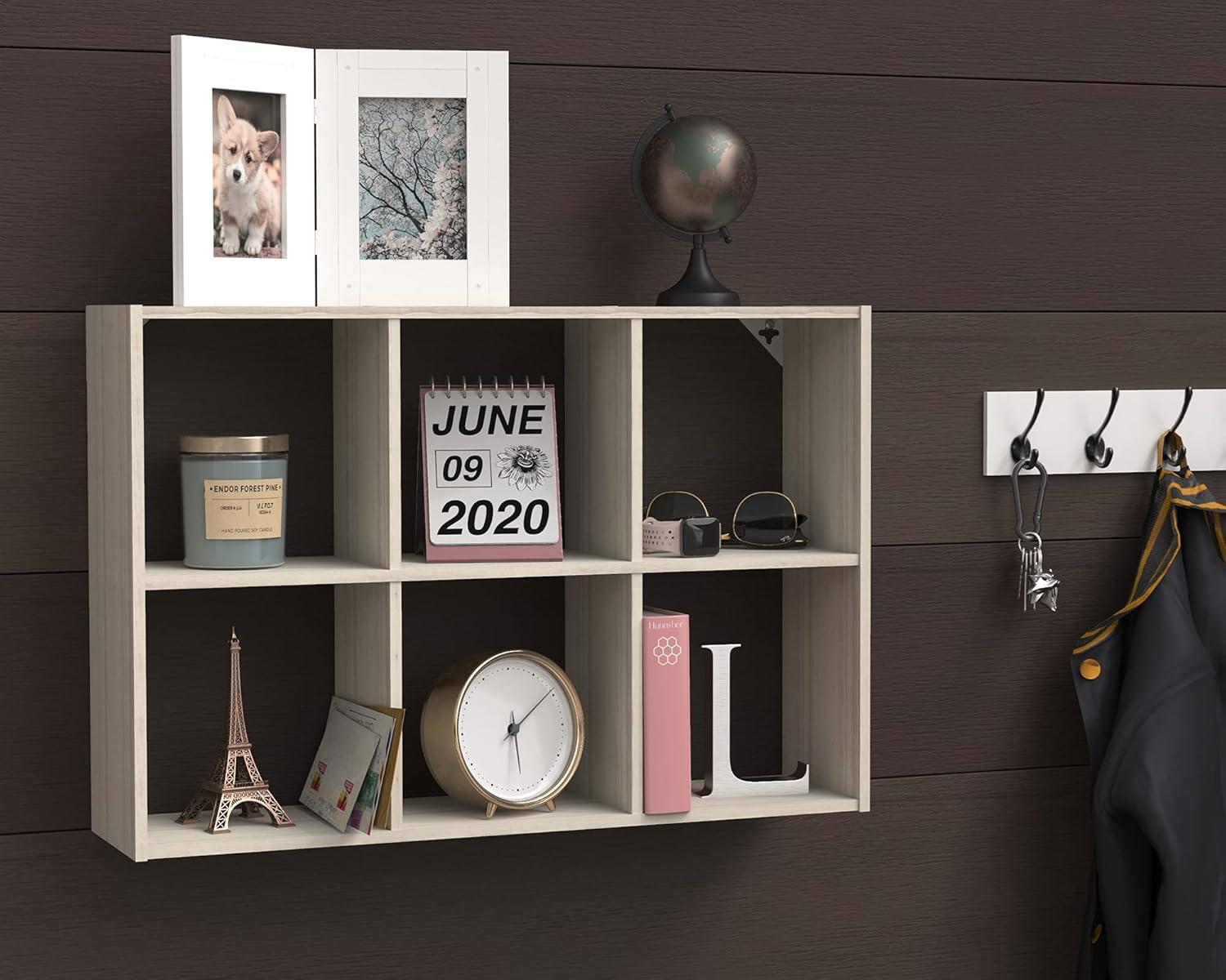 Mini 6-Cube Desktop or Wall Mounted Bookcase