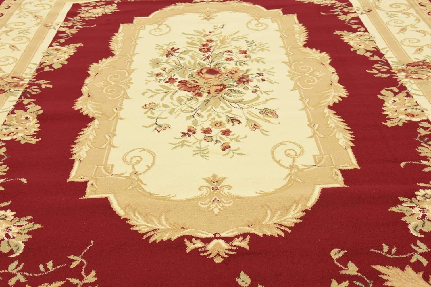 Unique Loom Versailles Collection Area Rug - Henry (9' x 12' Rectangle Red/Brown)