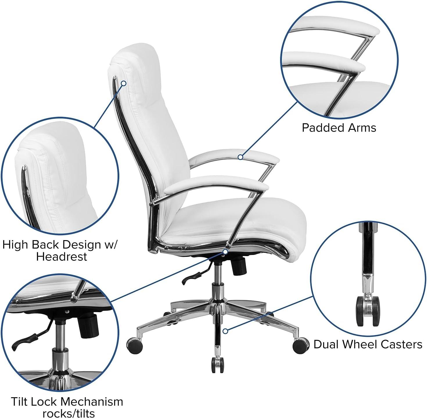 Flash Furniture High Back Designer Smooth Upholstered Executive Swivel Office Chair