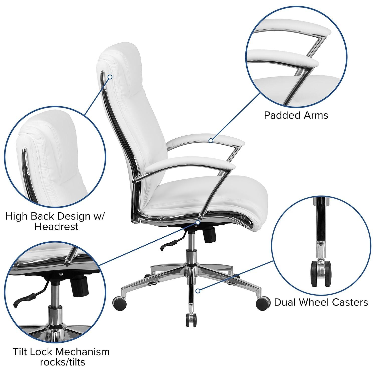 Flash Furniture High Back Designer Smooth Upholstered Executive Swivel Office Chair
