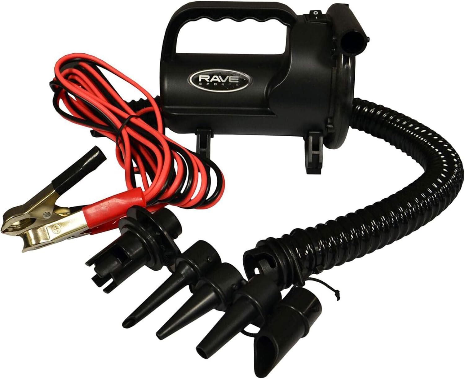 12V Black High Pressure Inflator/Deflator with Alligator Clips