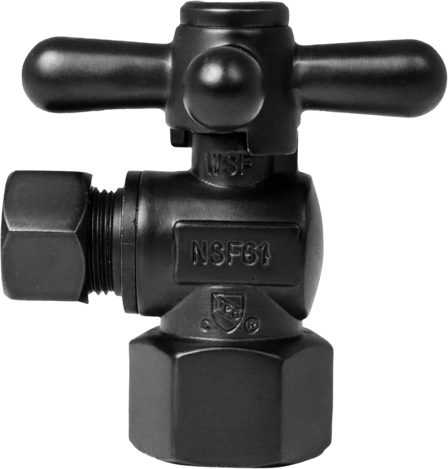 Turn Angle Stop with IPS Inlet and Compression Outlet with Cross Handle