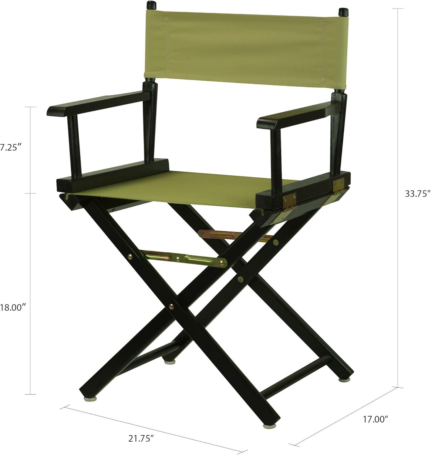 "18" Director's Chair Black Frame-Olive Canvas"