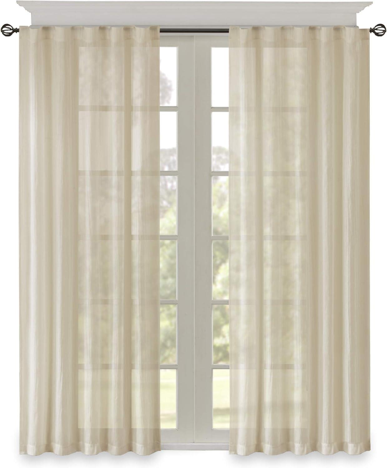 Harper Solid Crushed Curtain Panel Pair