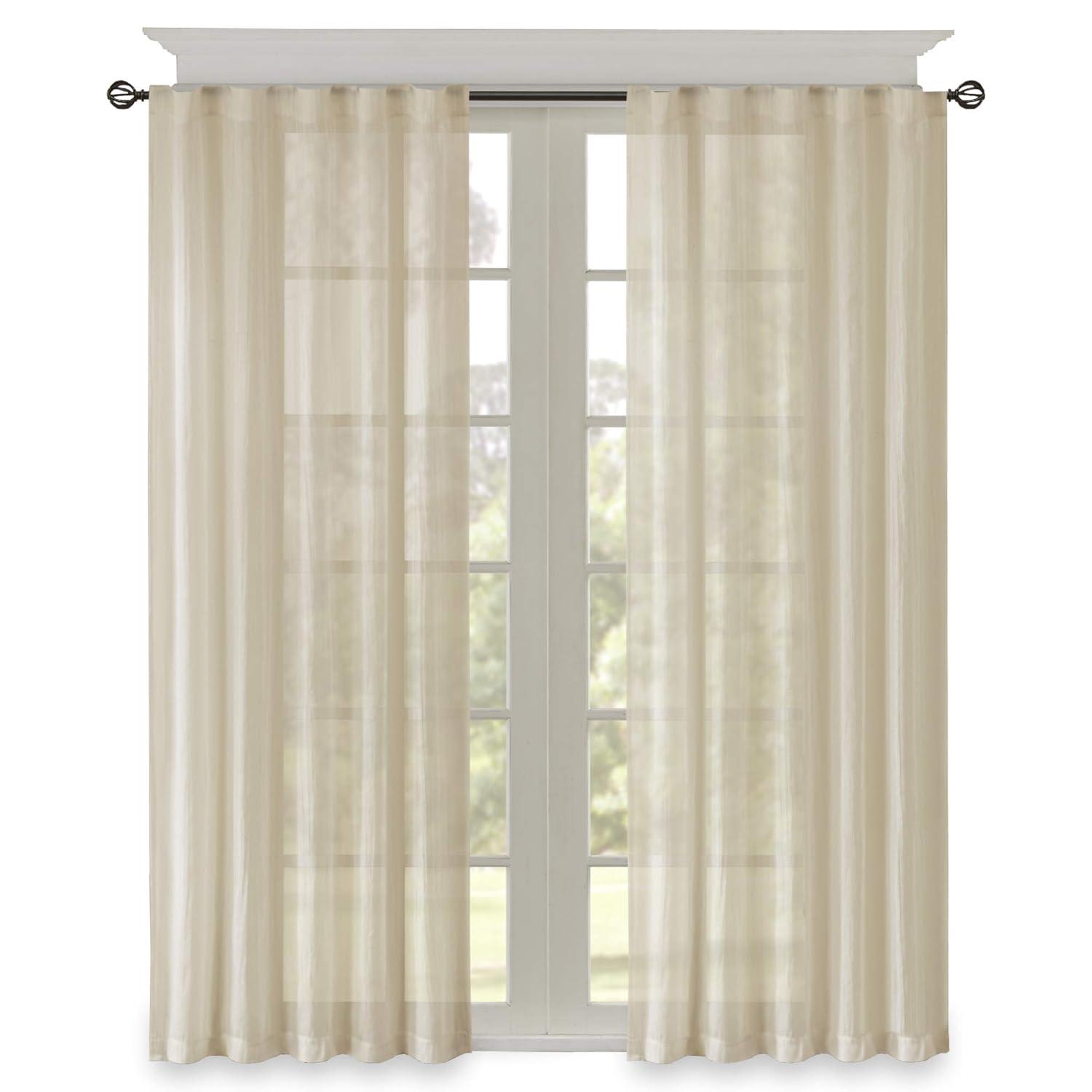 Madison Park Harper Solid Crushed Curtain Panel Pair (Set of 2)