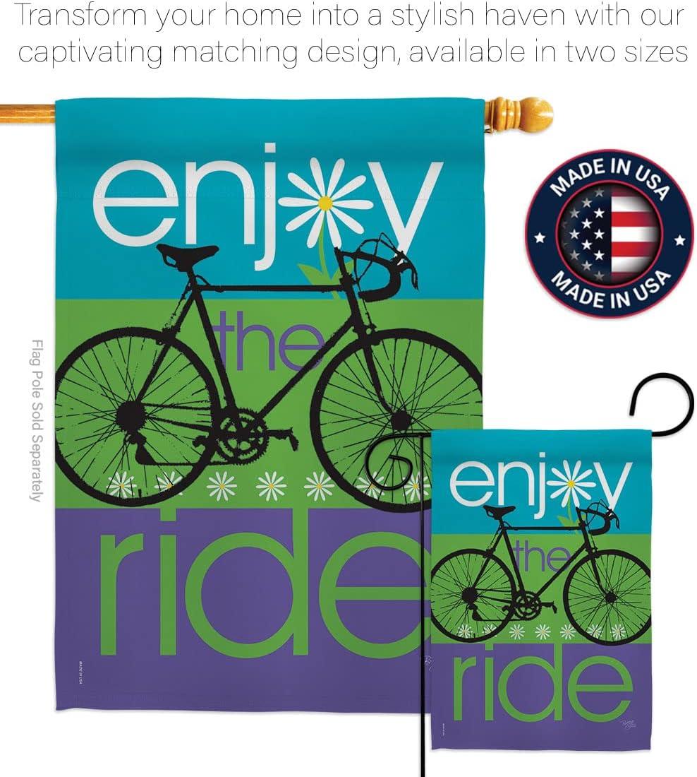 Breeze Decor 59040 Sports Bike Ride 2-Sided Impression Garden Flag - 13 x 18.5 in.
