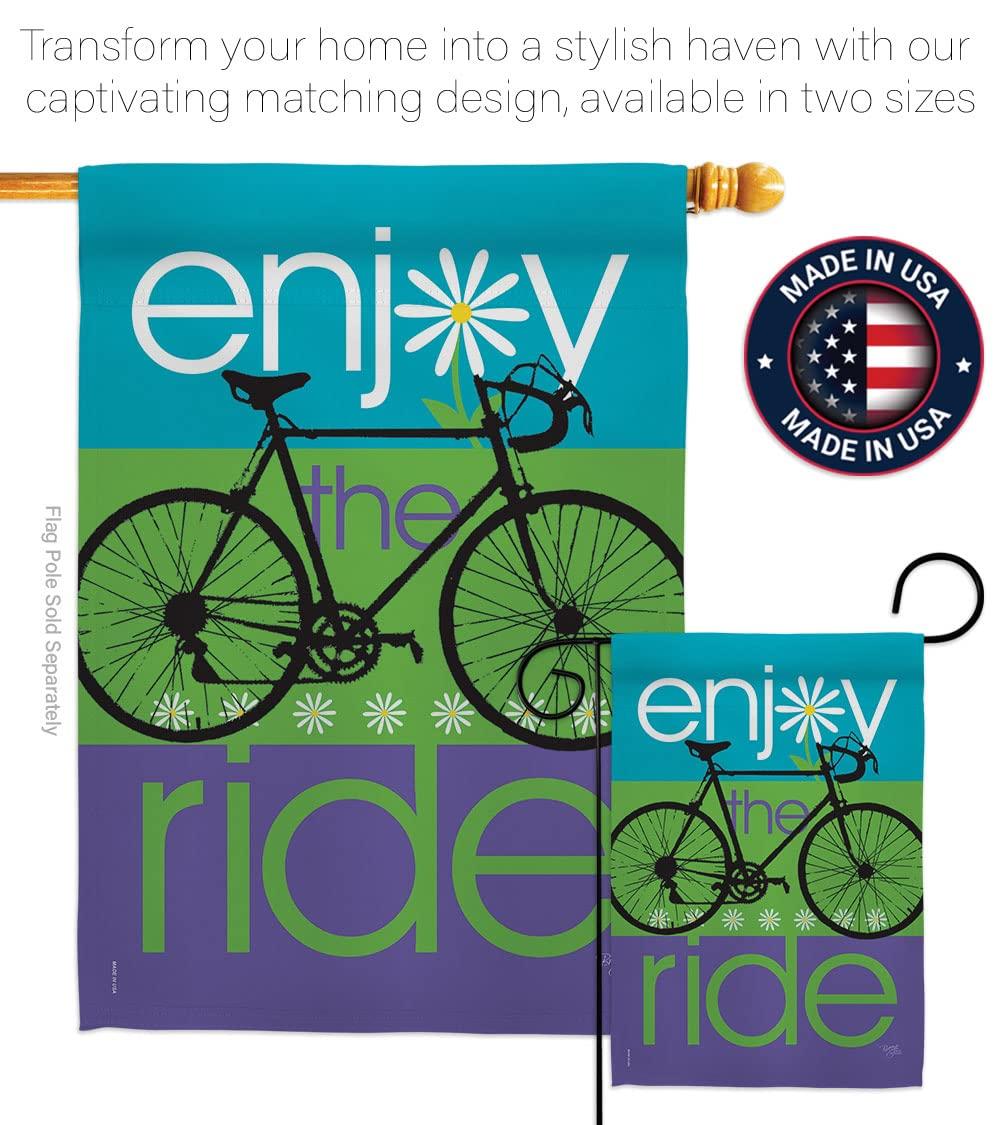 Breeze Decor 59040 Sports Bike Ride 2-Sided Impression Garden Flag - 13 x 18.5 in.