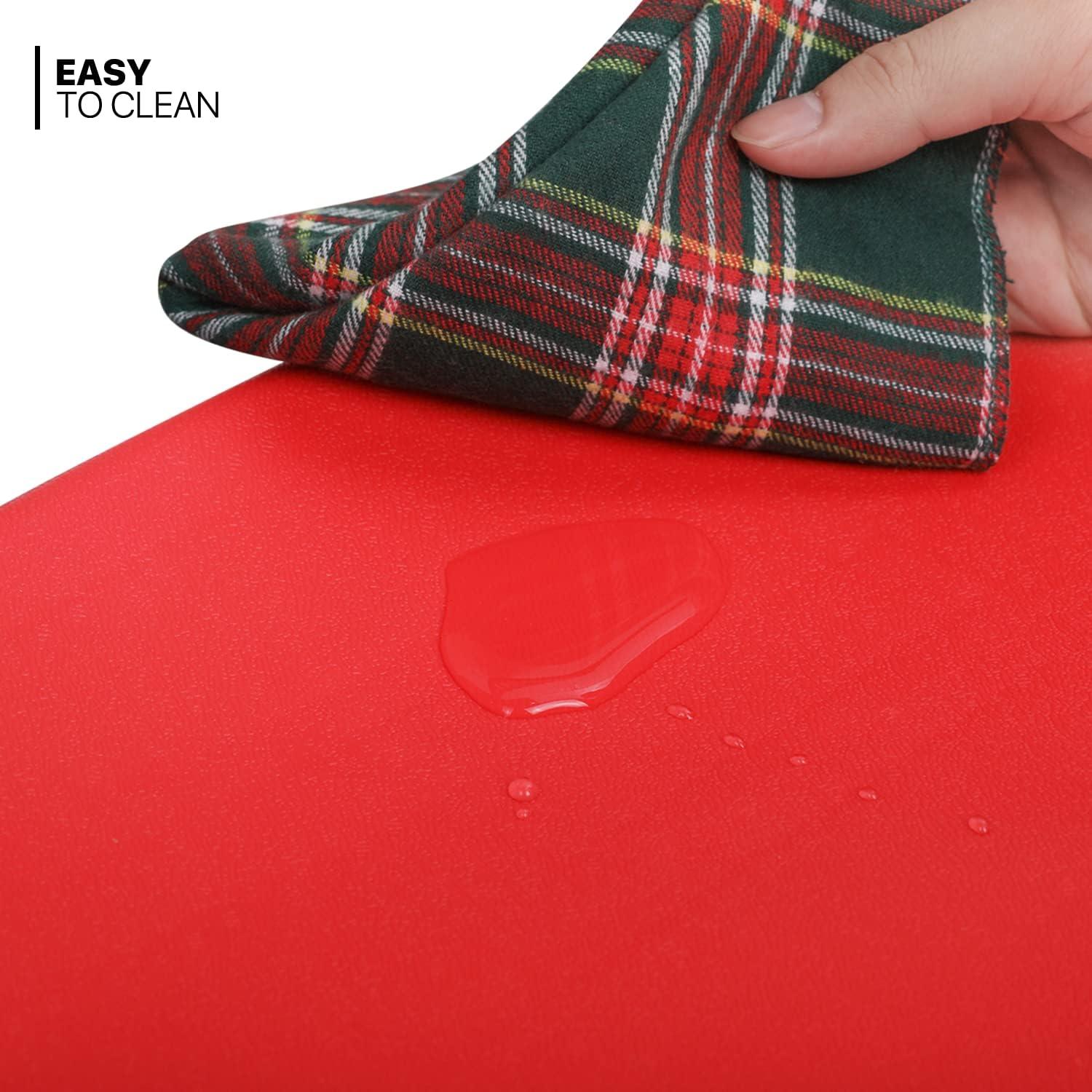 MoNiBloom Folding Plastic Chair, 10 Pack Portable Commercial Seat with Fan Back, for Wedding Camping, Red