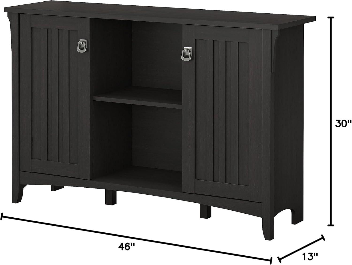 Bush Furniture Salinas Accent Storage Cabinet with Doors, Vintage Black