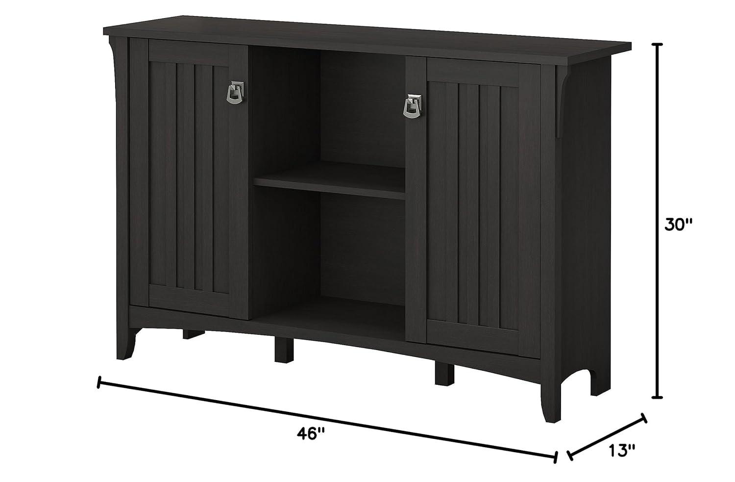 Bush Furniture Salinas Accent Storage Cabinet with Doors, Vintage Black