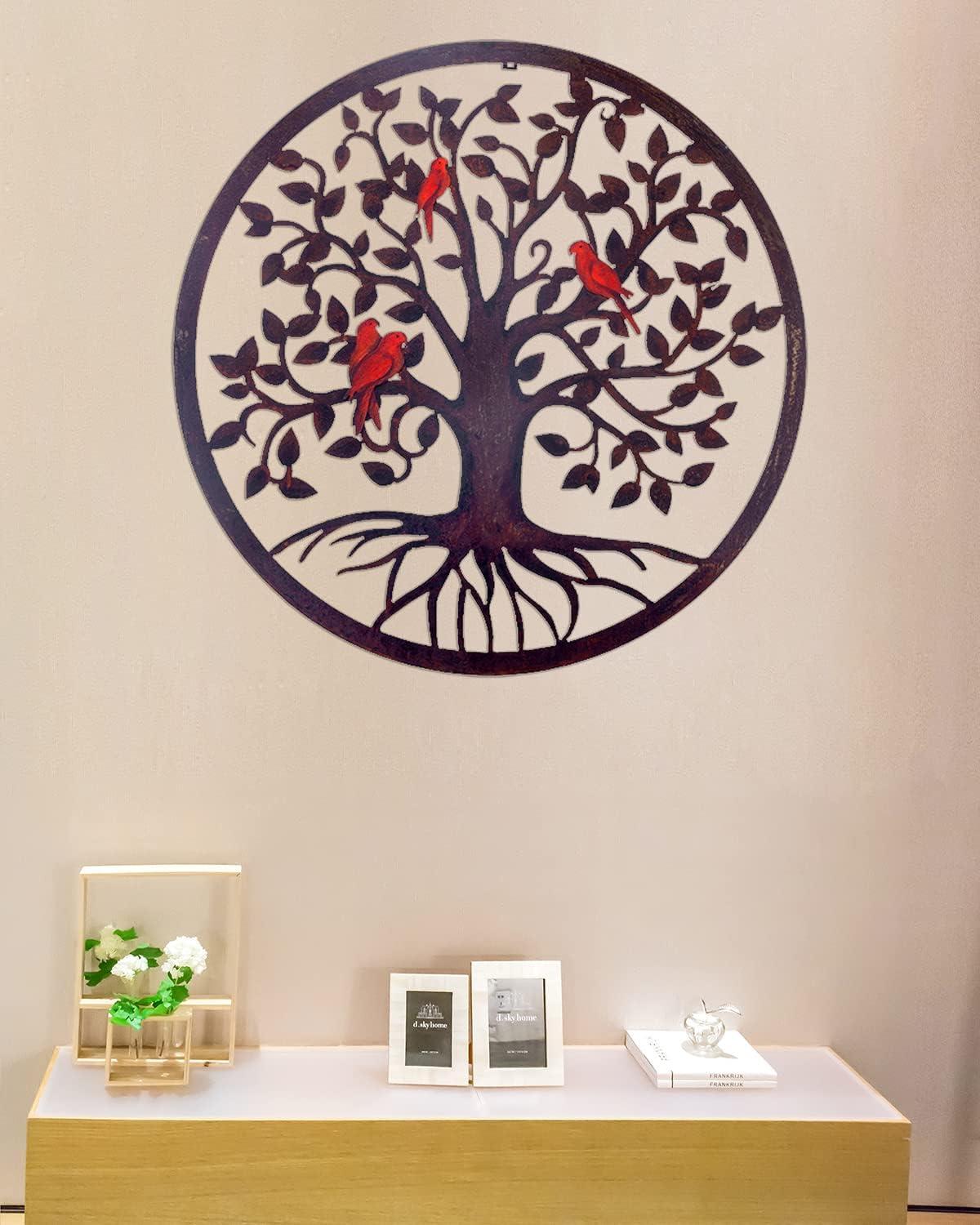 COBEKY Decor Wall Hanging For Living Room Bedroom Garden Porch Patio Office Home Decor, 18In X 18In X 0.88 In