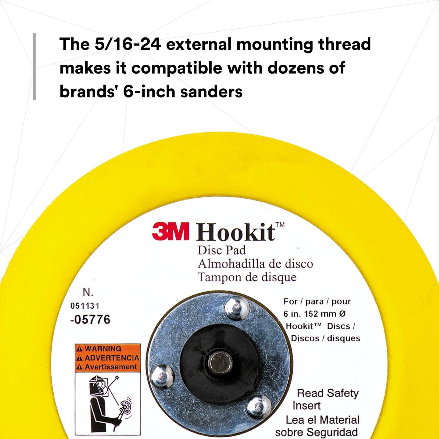 3M Automotive 5776 6" 3M Hookit Disc Pad (EA)