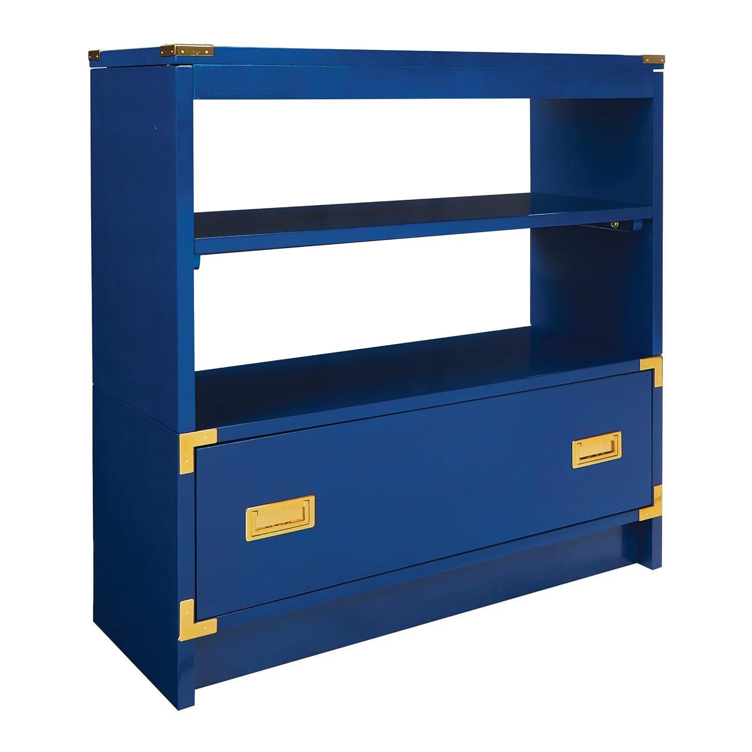 Wellington 36" Bookcase in Lapis Blue Engineered Wood