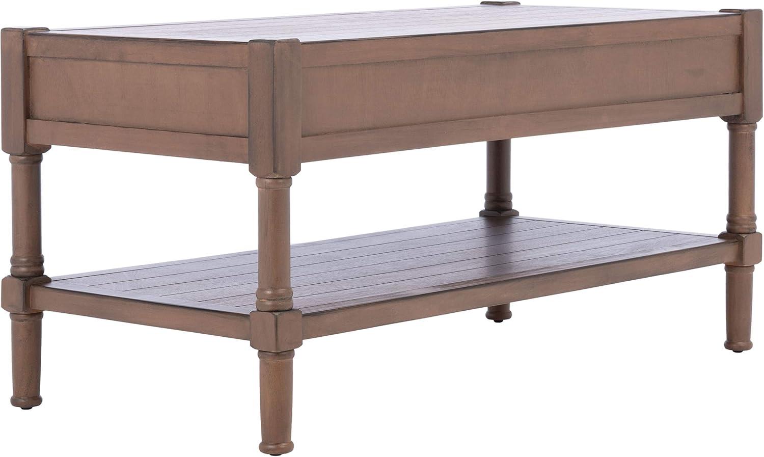 SAFAVIEH Filbert Solid 2 Drawer Coffee Table, Brown