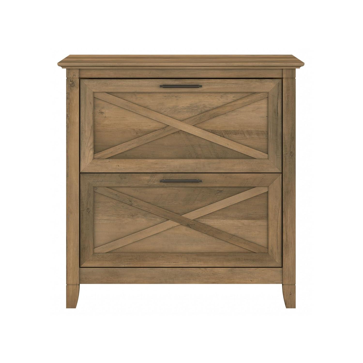 Bush Furniture Key West Lateral File Cabinet, 2 Drawer, Reclaimed Pine