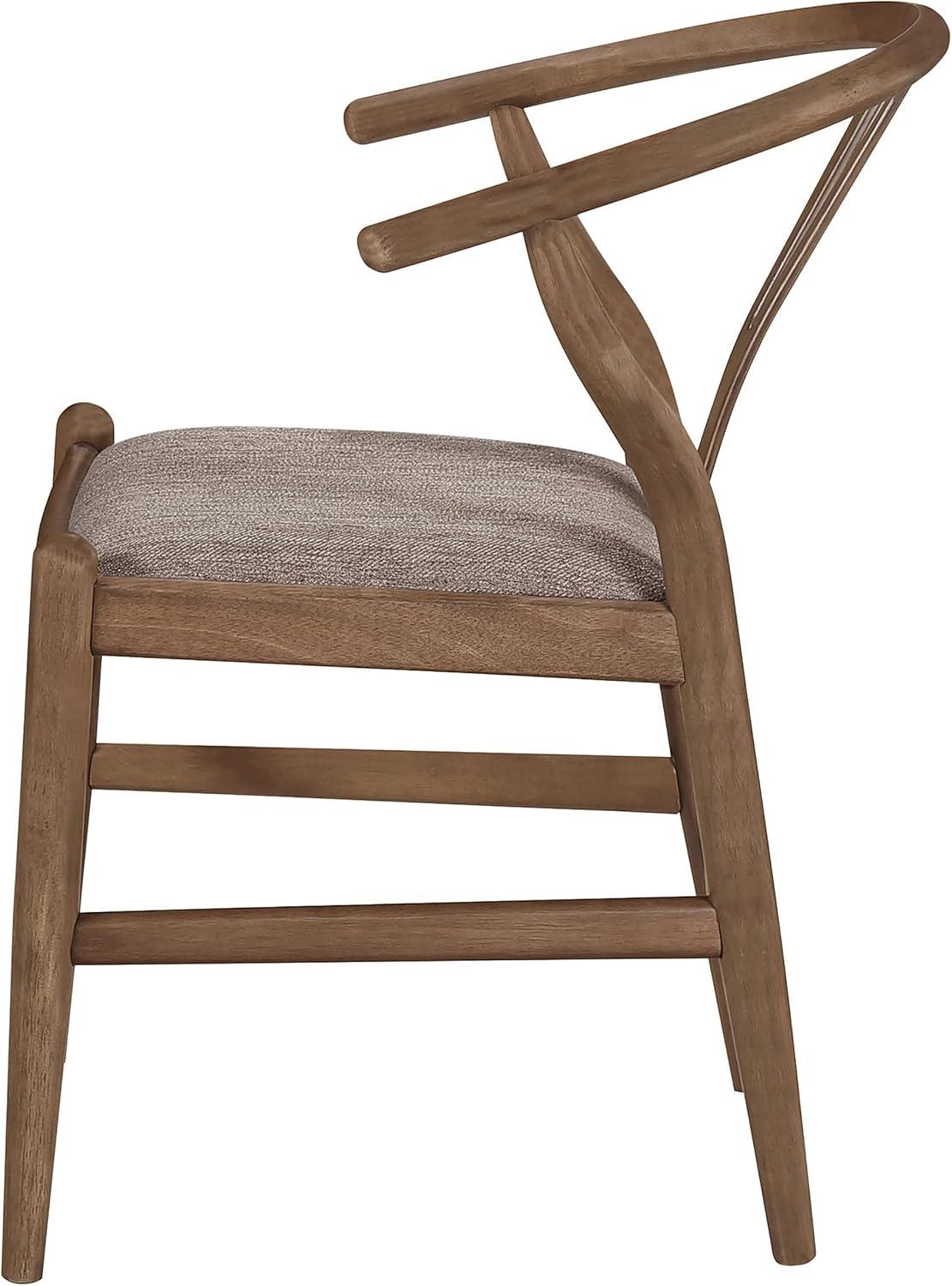Dinah Danish Y-Shaped Back Dining Side Chair Walnut And Brown (Set Of 2)