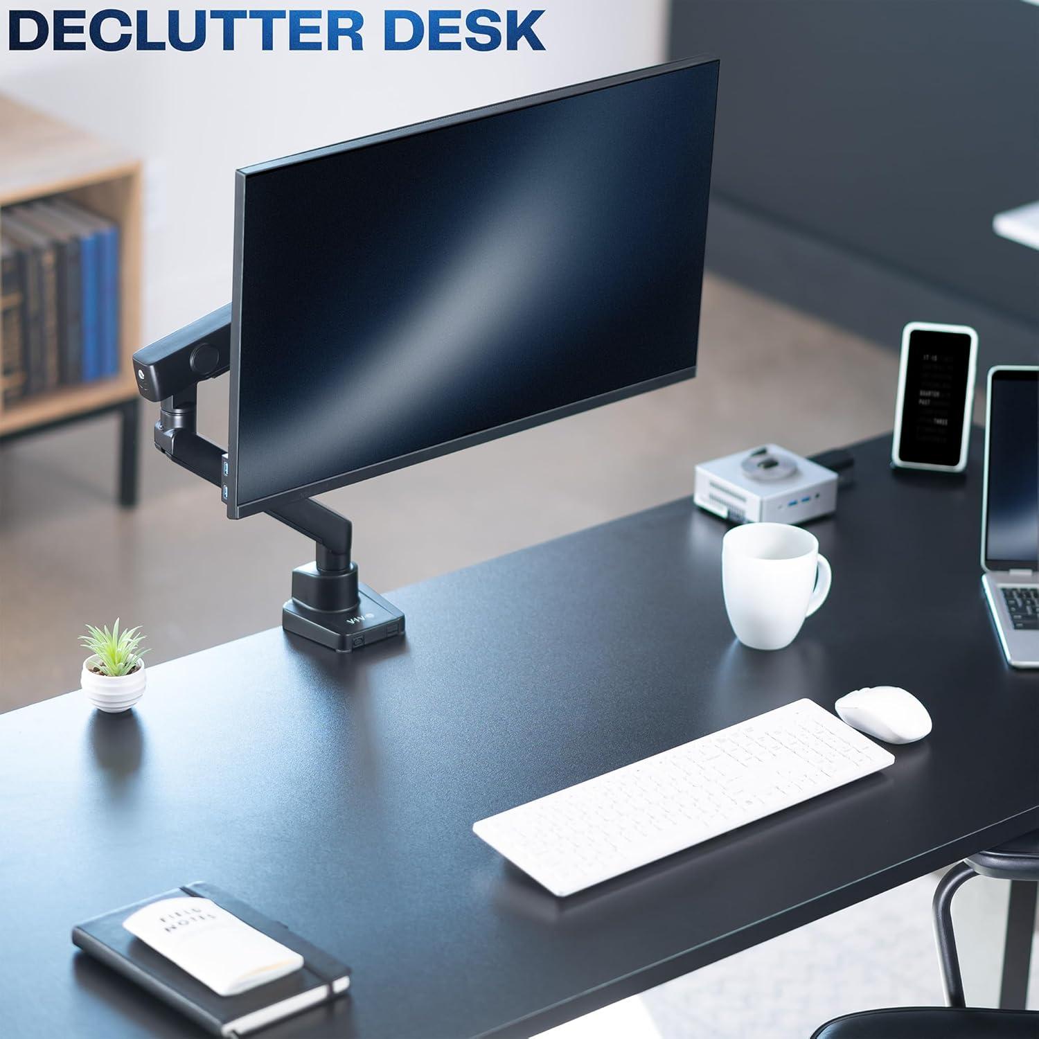 Vivo Mechanical Arm Single Monitor Desk Mount