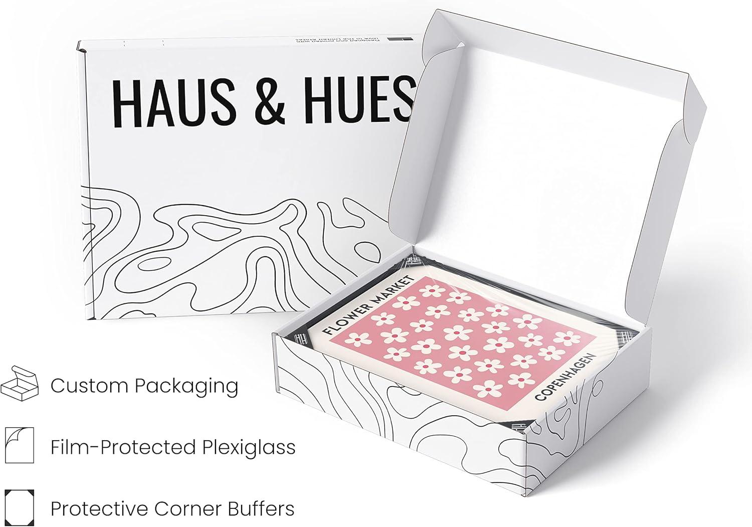 HAUS AND HUES Flower Market Wall Art, Danish Pastel Poster (12x16 Unframed) - Flowers, Prints, Wall Decor