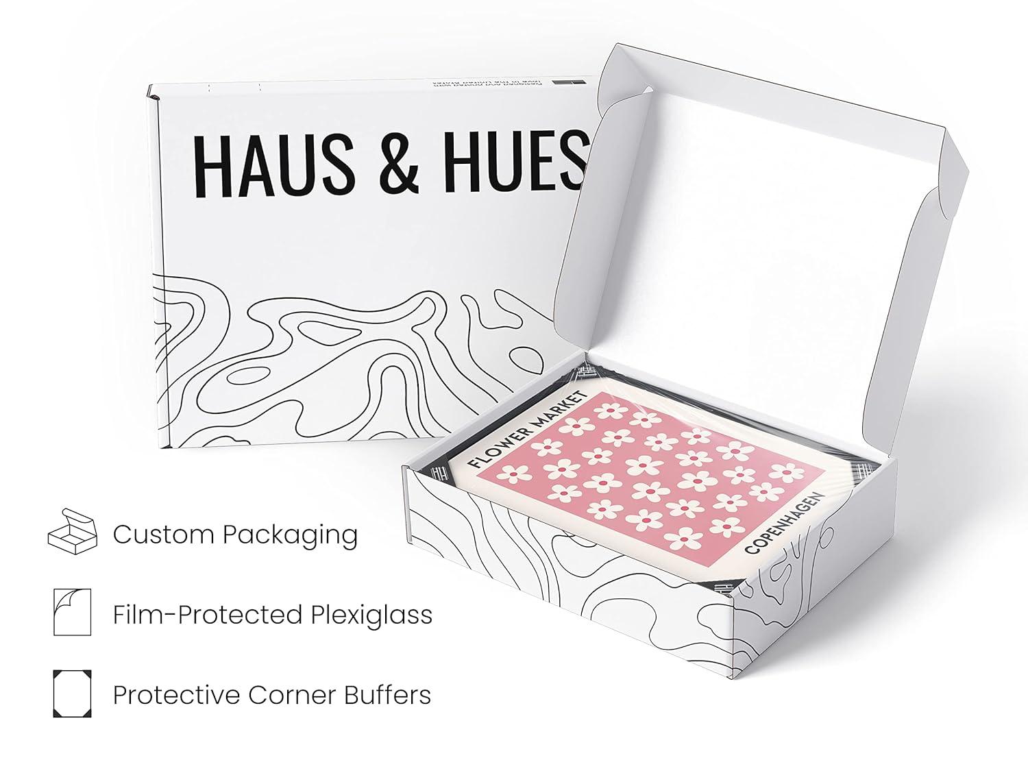 HAUS AND HUES Flower Market Wall Art, Danish Pastel Poster (12x16 Unframed) - Flowers, Prints, Wall Decor