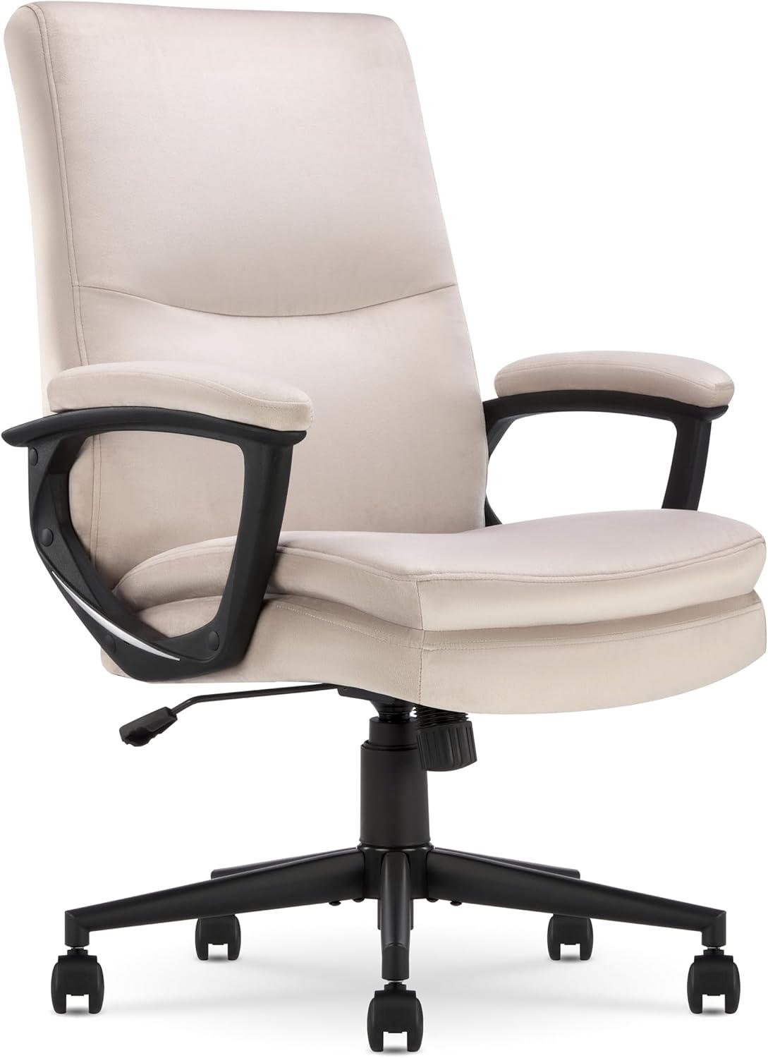 CLICK365 Click365 Classic Comfort Executive Office Chair, Ergonomic Mid-Back, Double-Layer Seat Cushion