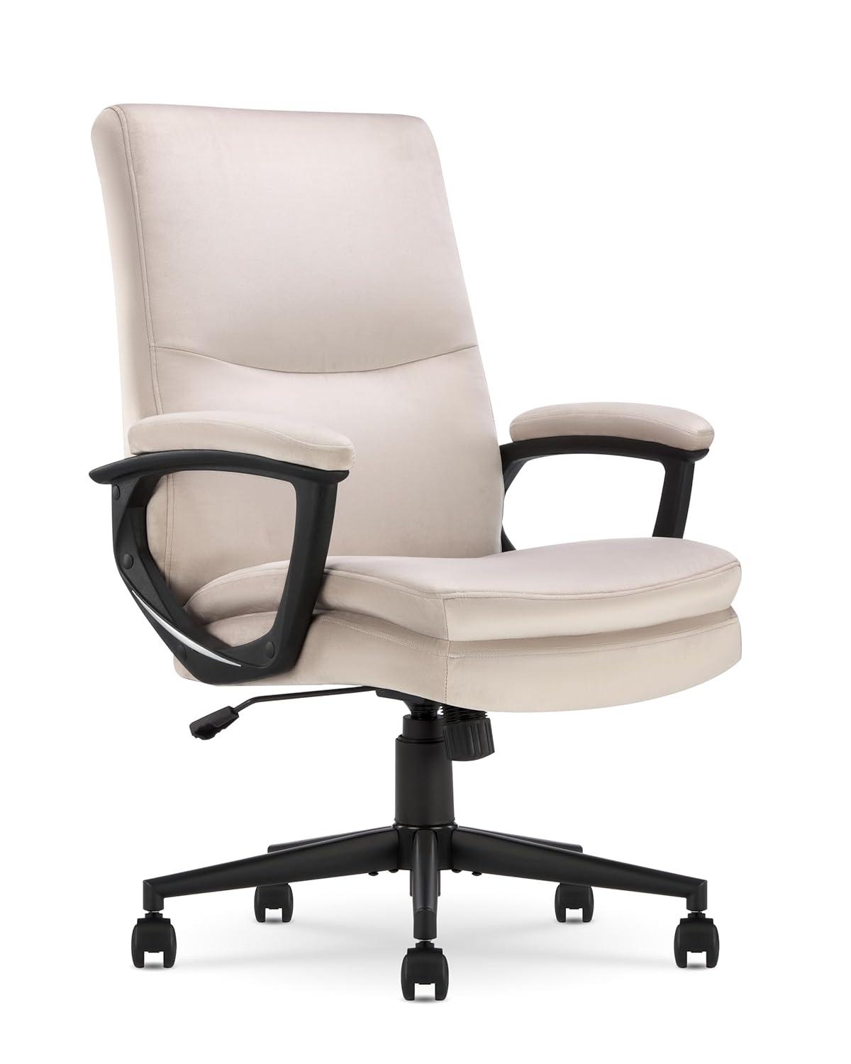 CLICK365 Click365 Classic Comfort Executive Office Chair, Ergonomic Mid-Back, Double-Layer Seat Cushion