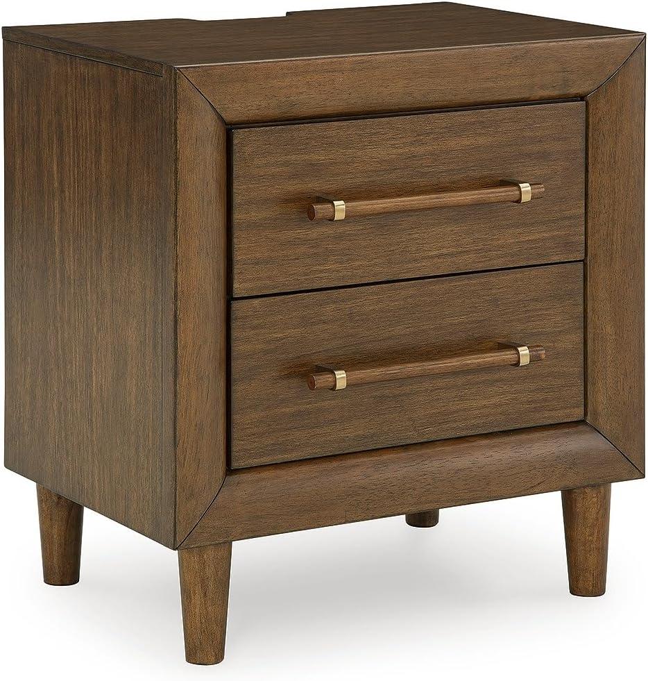 Signature Design by Ashley Lyncott Nightstand with USB Charging, Brown