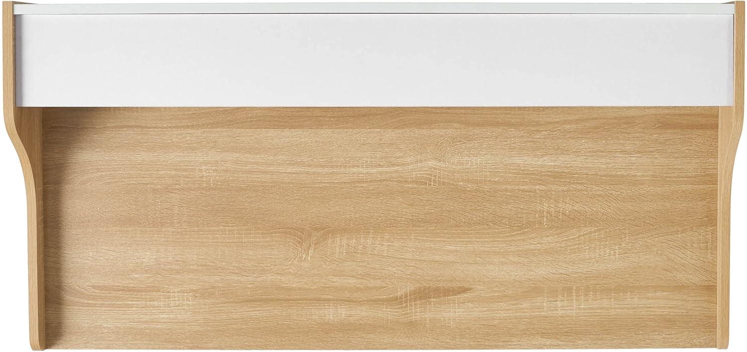 Alexandria Large White Wood Computer Desk with Document Shelf