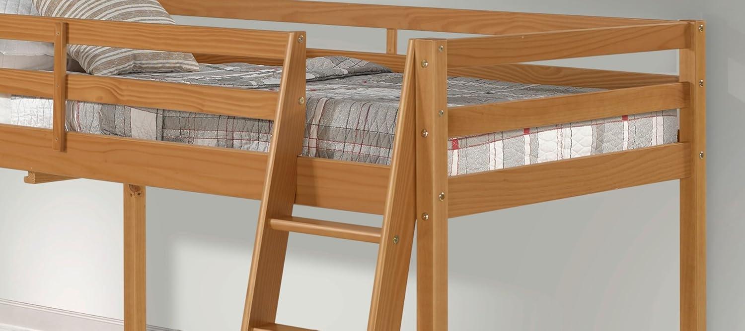 Kwinana Twin Solid Brazilian Pine Wood Junior Loft Bed