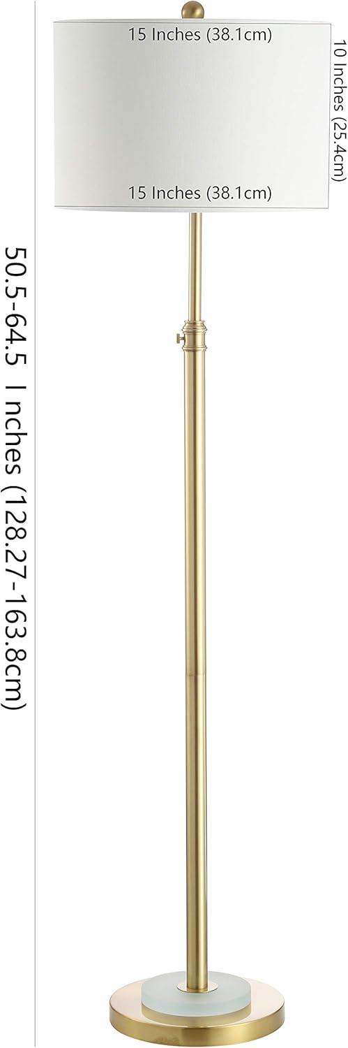 Pierson Floor Lamp - Brass Gold/Frost White - Safavieh