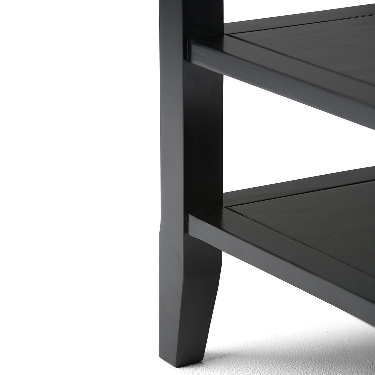 Lark Manor™ Solid Wood Transitional Table with Open Shelves