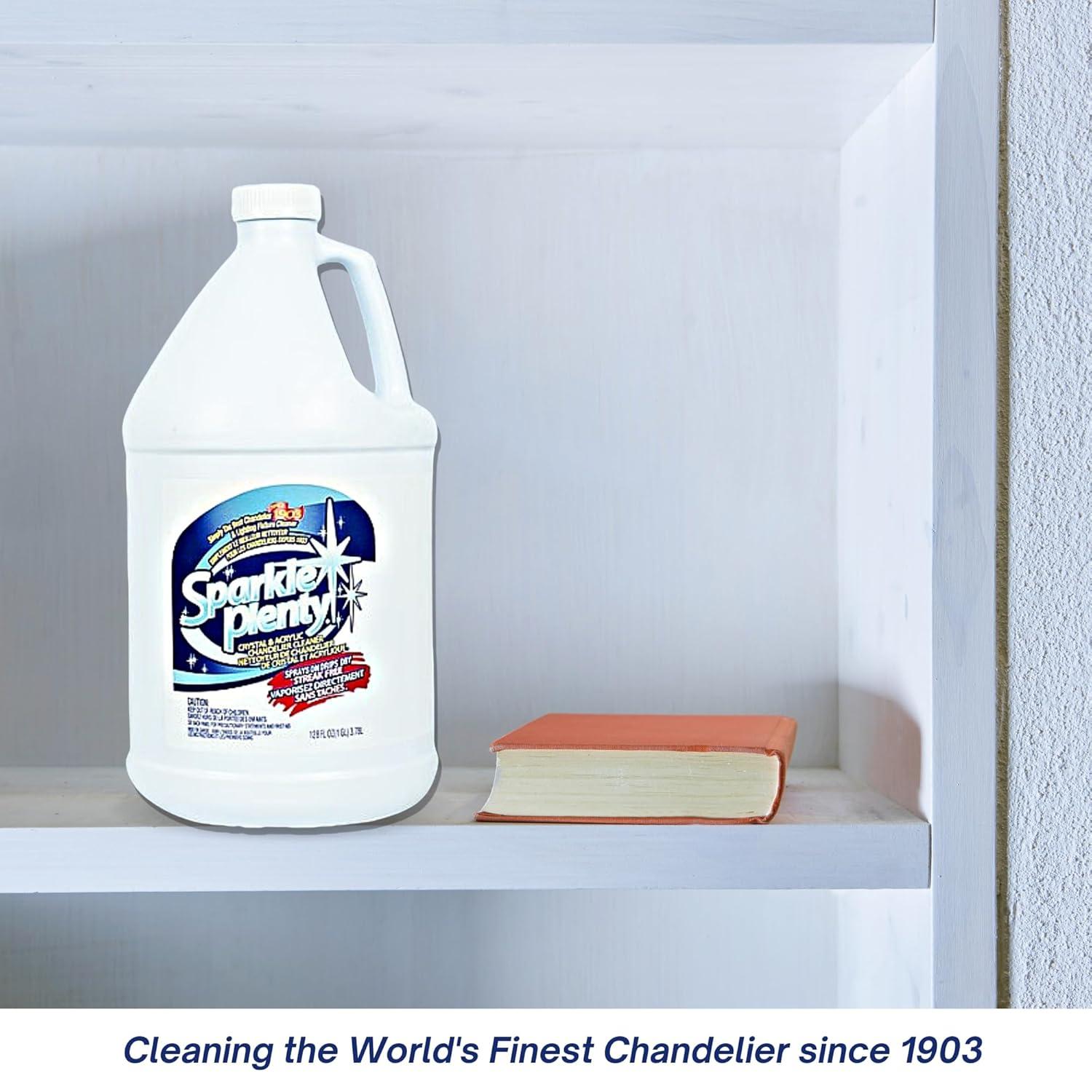 Sparkle Plenty Crystal Chandelier Cleaner Spray | Drip Dry | Home Cleaning Supplies | Crystal Cleaner | Fine Collectables Cleaner | Glass Cleaner | Figurine Cleaner | 32 fl oz