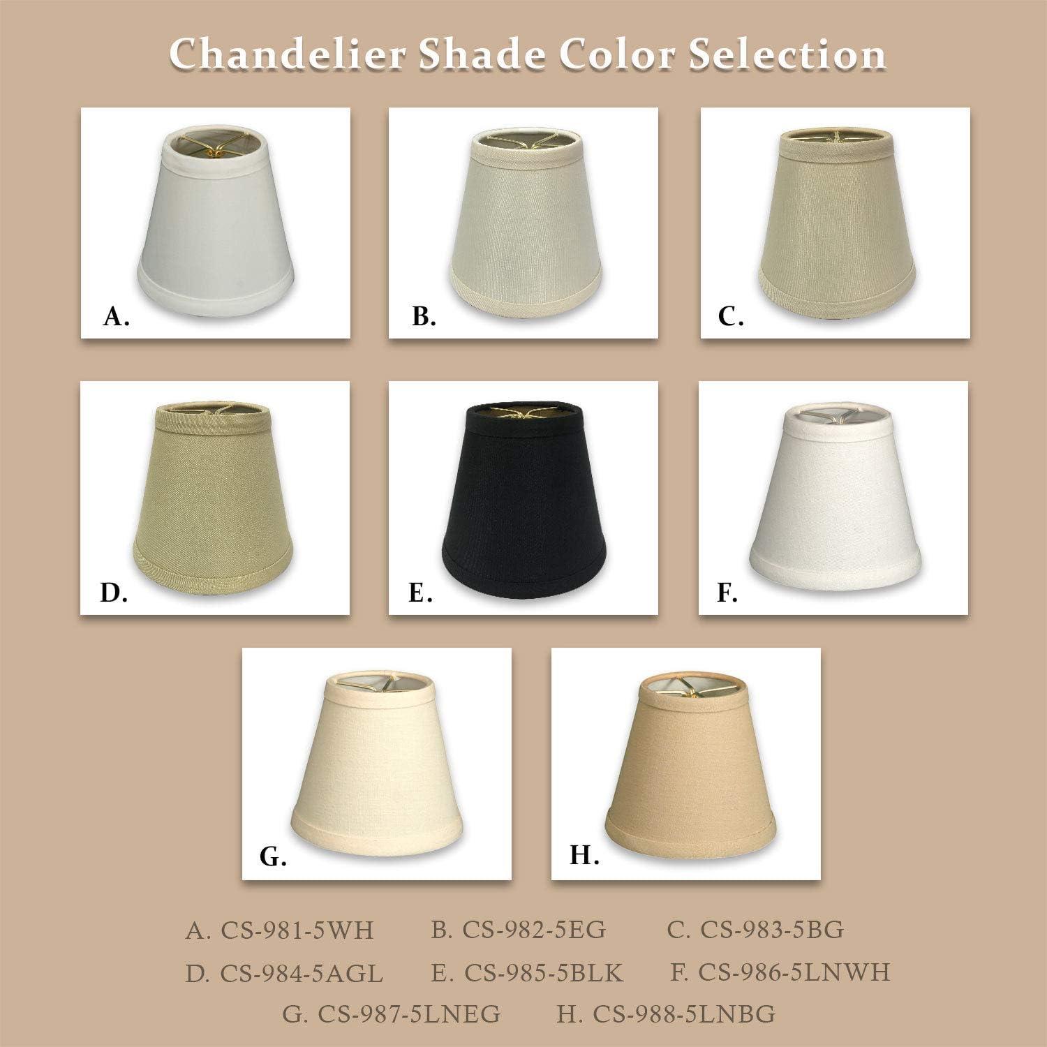 Royal Designs, Inc. Hardback Empire Chandelier Basic Shade CS-988-5LNBG-6, Linen Beige, 3 x 5 x 4.5, Pack of 6