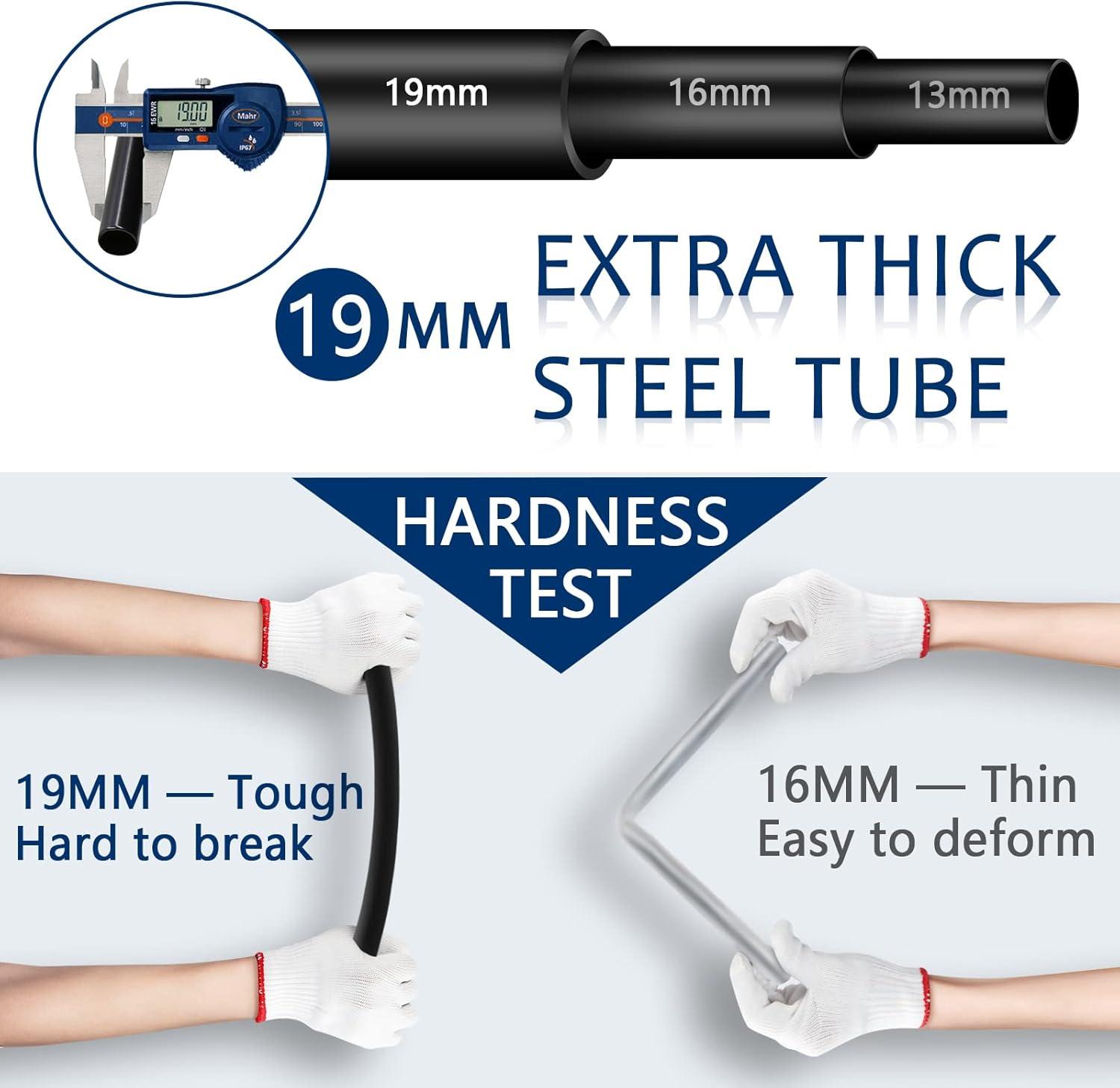 LOKEME Portable Closet, 61-Inch Portable Wardrobe with 3 Hanging Rods and 6 Storage Shelves, Non-Woven Fabric, Stable and Easy Assembly Grey Portable Closets for Hanging Clothes with Side Pockets