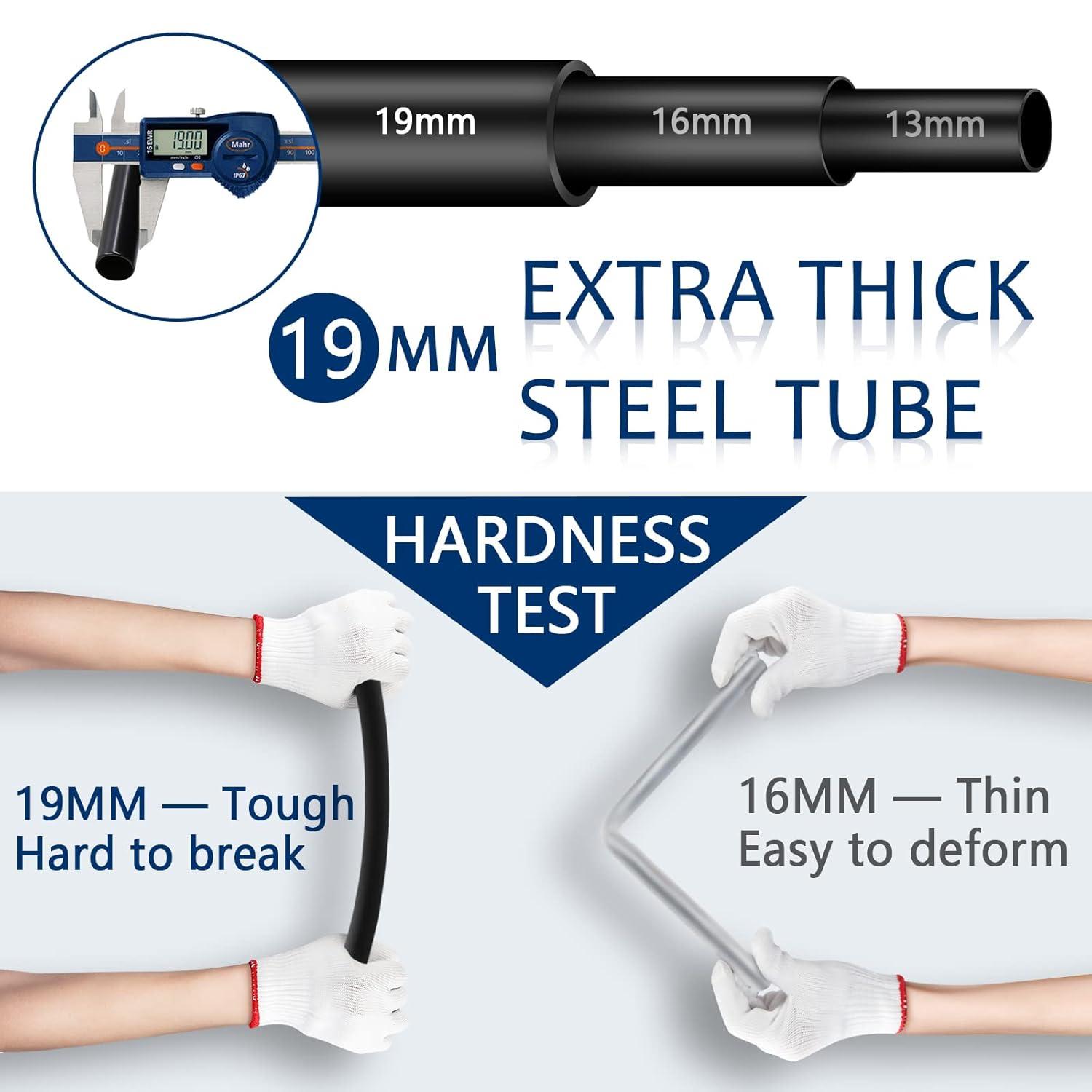 LOKEME Portable Closet, 61-Inch Portable Wardrobe with 3 Hanging Rods and 6 Storage Shelves, Non-Woven Fabric, Stable and Easy Assembly Grey Portable Closets for Hanging Clothes with Side Pockets