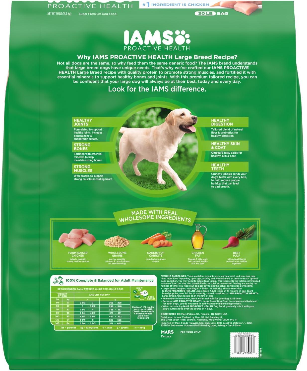 IAMS Proactive Health Chicken and Whole Grain Flavor Large Breed Adult Dry Dog Food