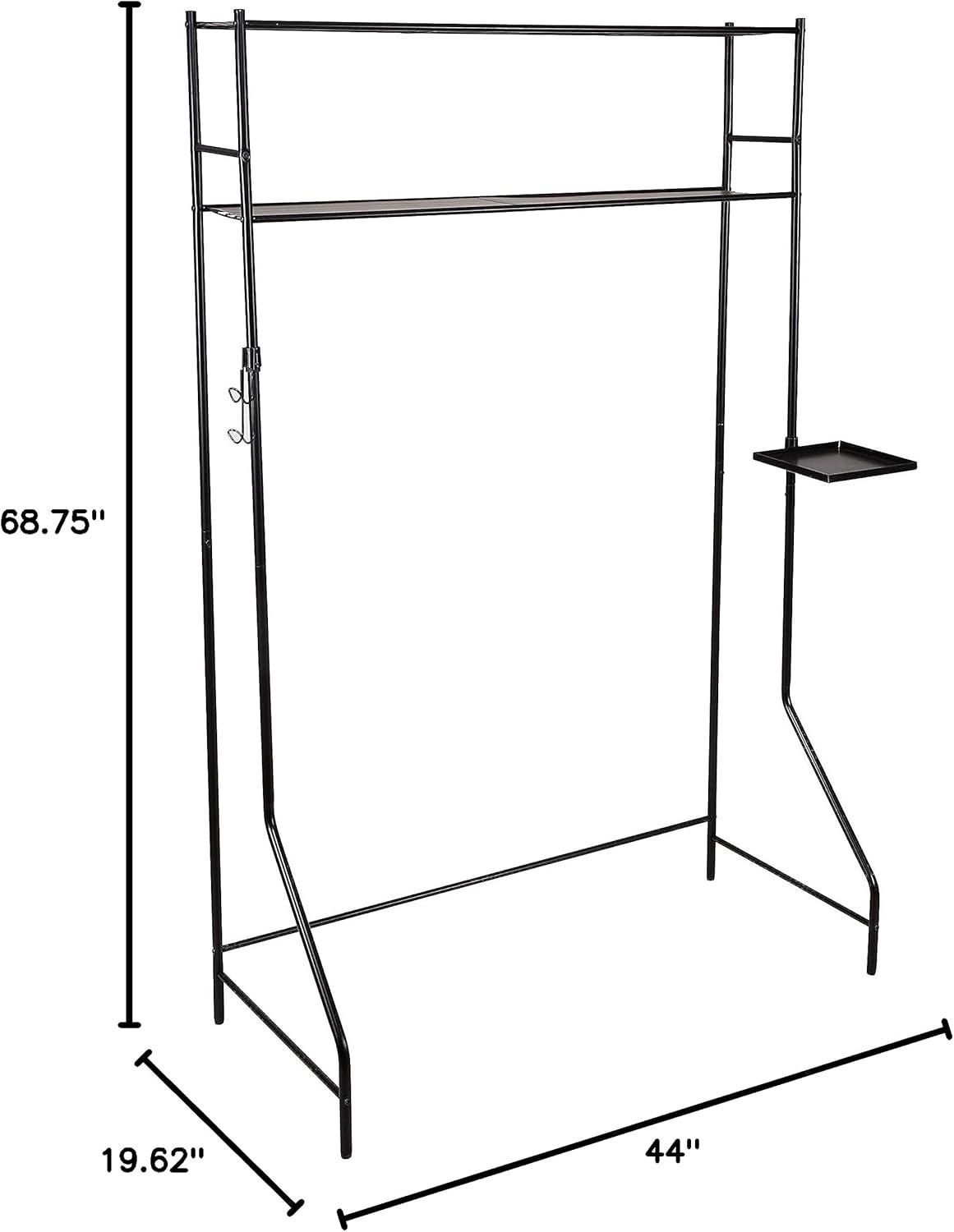 Organize It All Over The Bed/Desk Steel Etagere Spacesaver Black Kennedy International: Decorative Storage, 2 Open Shelves