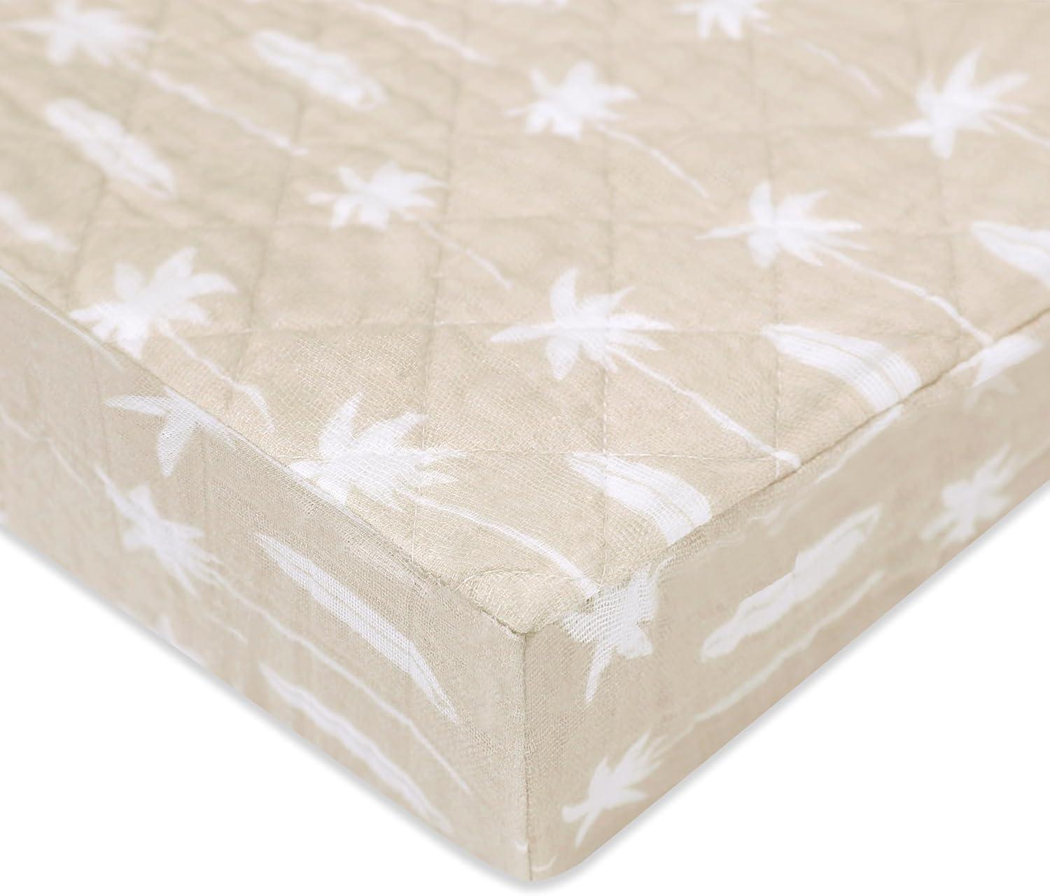 Beach Bum Quilted Muslin Changing Pad Cover