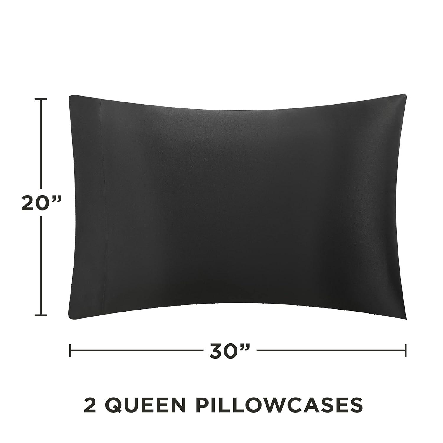 Juicy Couture Juicy Couture Silky Satin Pillows Case Sets with Envelope Closure (Set of 2)