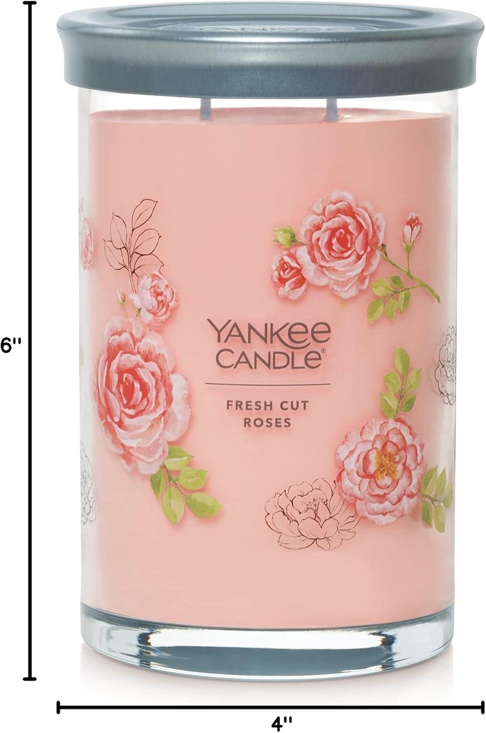 Yankee Candle Signature Large 2-Wick Candle, Fresh Cut Roses, 20 oz