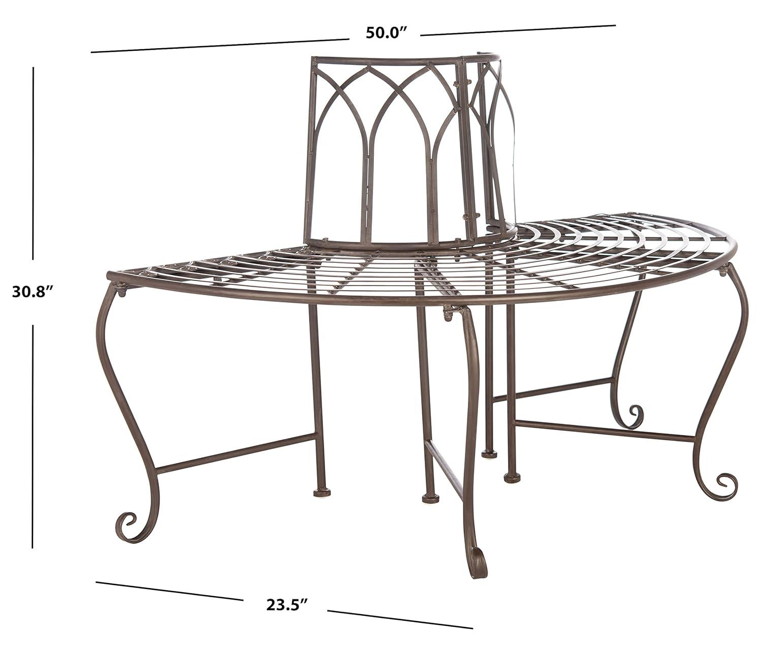 Abia Tree Bench - Outdoor - PAT5018 - Rustic Brown - Safavieh