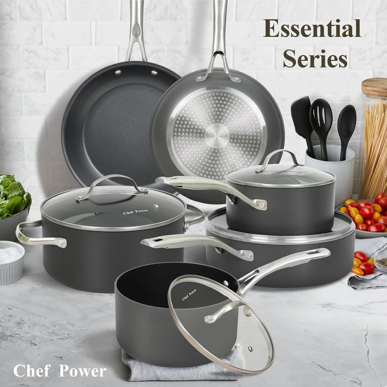 Essential 4 - Piece Hard Anodized Nonstick Cookware Set