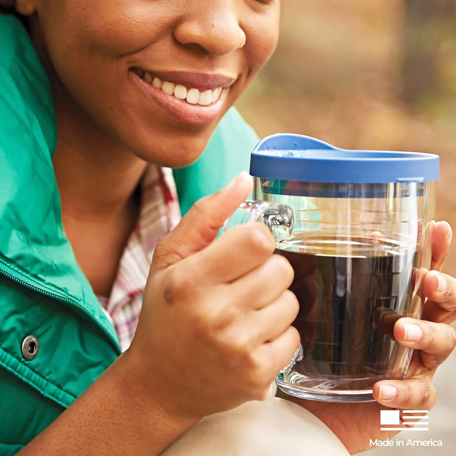 Clear and Red 16oz Double-Walled Insulated Travel Tumbler