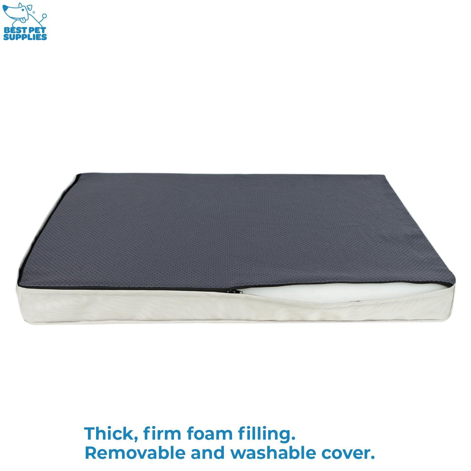 Best Pet Supplies Best Pet Supplies Dog Crate Mat with Waterproof Exterior, Orthopedic Foam, and Sherpa Cover