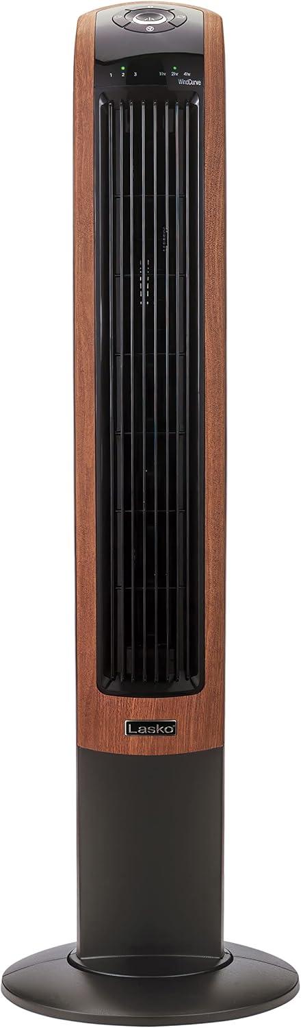 Lasko 42" Wind Curve Oscillating Tower Fan with Bluetooth® Technology, Black, T42905, New