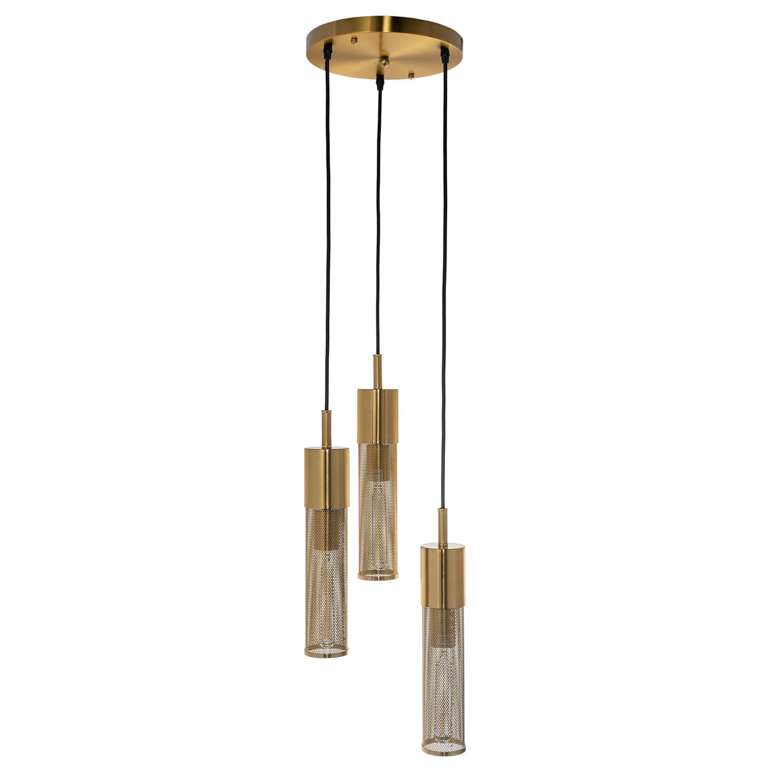 Remington 3 - Light Brass Cluster Pendant